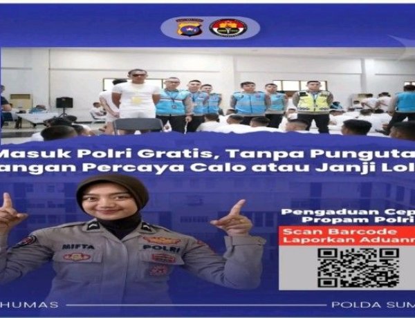 Rekrutmen Polri Gratis, Polda Sumbar Tegaskan Anti-Calo dan Buka Kanal Pengaduan Resmi